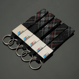 BMW M Power Car Keyring Metal Oxford Webbing Key Chain Holder Pendant