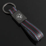 BMW Metal Leather Car Key Chain Key Ring Keychain Pendant