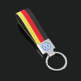 Volkswagen VW Nylon Webbing Car Keychain Pendant Key Chain Holder