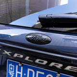 3pcs Stainless Steel Car Steering Wheel Sticker Auto Front Head Decal Rear Emblem Badge for Ford Edge Escape ST Line Explorer Territory Mondeo TAURUS Focus