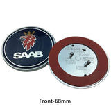 68MM SAAB SCANIA Logo ABS Car Front Bonnet Emblem Badge Rear Sticker Decal