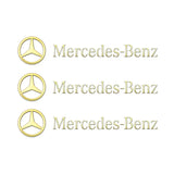 3pcs Aluminum Alloy Mercedes Benz Car Stickers Decal