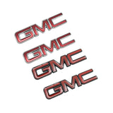 2PCS Trunk Sticker Metal Red Emblem Badge for GMC Logo Sierra Canyon Yukon Envoy Safari Savana Terrain Acadia Car Accessories