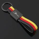 Audi RS Sline Logo Metal Nylon Webbing Car Keychain