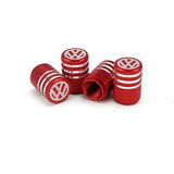 4pcs/set Volkswagen VW Rline Metal Car Wheel Tire Valve Stem Caps Covers