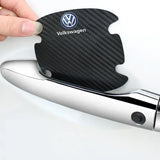 Volkswagen VW Carbon Fiber Car Door Bowl Handle Anti-collision Protective Stickers Scratches Film