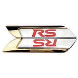 2pcs Honda RS Logo Metal Car Side Sticker Emblem Badge Decal Auto Body Decoration