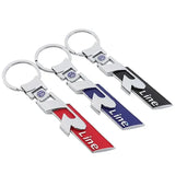 Volkswagen VW Rline Logo Metal Car Keychain Key Ring Holder Pendant