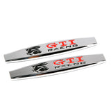 2pcs Volkswagen Rline GTI  ABT Metal Car Fender Side Badge Decal Rear Emblem Sticker