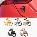 Abarth Scorpion Logo Metal Car Body Sticker Auto Rear Emblem Badge Decal