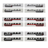 1Pair Mercedes Benz BITURBO 4MATIC 2014-2016 ABS Car Rear Sticker