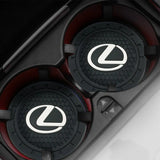2pcs/set Lexus Logo PVC Waterproof Car Water Coaster