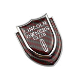 Lincoln Shield Carbon Fiber Car Rear Sticker Window Emblem Badge Decal