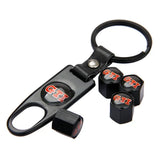 4pcs/set Volkswagen VW GTI S Racing Rline Logo Car Air Valve Stem Cap Auto Tyre Valve Covers with Keychain