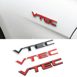 Metal VTEC Logo Emblem Car Rear Trunk Badge Side Sticker Decoration for Honda Civic Odyssey CRV Crosstour City H-RV CRZ Jazz