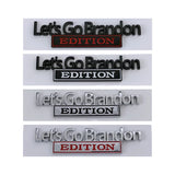 Jeep Let's Go Brandon Edition Metal Car Body Side Fender Sticker Decal Trunk Emblem Badge