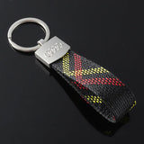 Audi Logo Metal Nylon/Oxford webbing Car Keychain Pendant