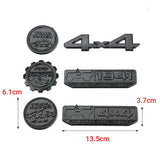 Jeep TRAIL RATED 4X4 1941 Metal Carbon Fiber Car Body Fender Side Sticker Decal Trunk Emblem Badge