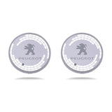 2pcs Peugeot Logo Car Water Coasters 7-color LED Light Cup Mat Holder