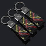 Volkswagen VW R Logo Oxford Webbing Car Keychain Pendant Key Chain Holder
