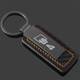 Audi S3 S4 S5 S6 S7 S8 RS3 RS4 RS5 RS6 RS7 RS8 Car Logo Leather Key Chain Key Ring Pendant