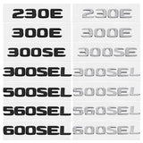 Mercedes Benz 230E 300E 300SEL 300SE 500SEL 560SEL 600SEL ABS Car Rear Sticker Decal
