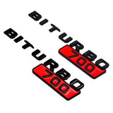 Mercedes Benz BITURBO 700 800 900 Logo ABS Car Rear Sticker