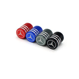 4pcs/set Mercedes Benz Metal Car Wheel Tire Valve Stem Caps Covers