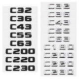 Mercedes Benz C32 C36 C43 C55 C63 C180 C200 C220 C230 Car Rear Stickers Badge Enblem