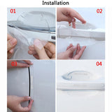 Mercedes Benz AMG Car Door Bowl Handle Anti-collision Protective Stickers Scratches Film