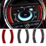 Car Interior Navigation Screen Stickers Carbon Fiber Decals for Mini Cooper