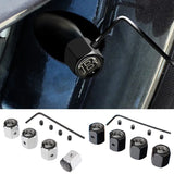 4pcs/set Mercedes Benz Brabus Anti-Theft Car Air Valve Stem Cap Auto Tyre Valve Covers
