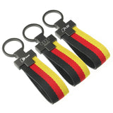 Audi RS Sline Car Logo Nylon Webbing Metal Keychain Key Ring