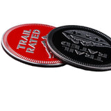 Jeep Trail Rated 4x4 Metal Car Rear Sticker Decal Auto Body Side Emblem Badge