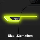 Audi Reflective Car Fender Emblem Sticker Badge Side Decals