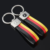Mercedes Benz Nylon Webbing Metal Car Keychain Keyring Key Pendant