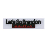 Jeep Let's Go Brandon Edition Metal Car Body Side Fender Sticker Decal Trunk Emblem Badge