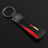 Mercedes Benz Suede Car Keychain Key Rings Holder Pendant