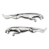 2PCS Jaguar Leopard Metal Car Side Body Sticker Decal Emblem Badge
