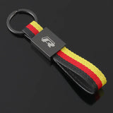 For Volkswagen VW R Logo Teramont Santana Tiguan R32 T5 Bora Golf 5 6 7 Jetta POLO Car Keychain Logo Keyring Key Pendant Key Fob Decoration