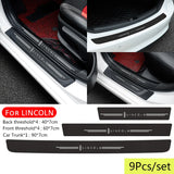 Lincoln Carbon Fiber Car Door Threshold Scratch Proof Sticker Decal