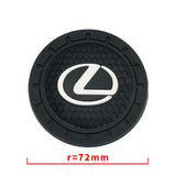 2pcs/set Lexus Logo PVC Waterproof Car Water Coaster