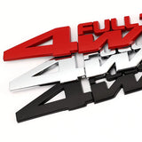 Jeep 4WD Full Time Metal Car Rear Sticker Decal Auto Body Fender Side Emblem Badge