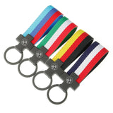 BMW Nylon Webbing Car Keychian Metal Key Ring Holder