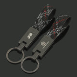 Volkswagen VW R Logo Oxford Webbing Car Keychain Pendant Key Chain Holder