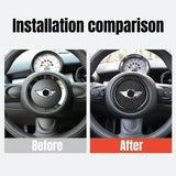 Carbon Fiber Car Steering Wheel Stickers Auto Decal Decoration for Mini Cooper