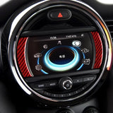 Car Interior Navigation Screen Stickers Carbon Fiber Decals for Mini Cooper