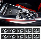 10pcs Lexus Epoxy Car Armrest Button Sticker