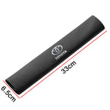 2pcs 33cm Toyota Crown Logo Suede Car Seat Safety Belt Pads Shoulder Protection Cover