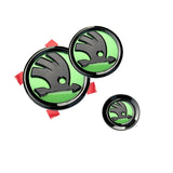 80/90mm ABS Skoda Car Front Hood Emblem Rear Badge Sticker Steering Wheel Decal